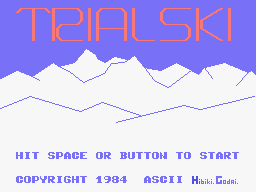 Trial Ski box art for MSX